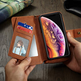 Magnetic Detachable Zipper Wallet Leather Case For iPhone XS Max | X | Xr | 7 | 8 Plus