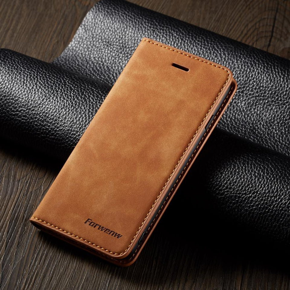 Magnetic Leather Flip Wallet Case iPhone 7 | 8 Plus | X | XS Max | Xr