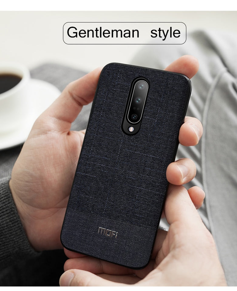 MOFI Cloth Fabric Gentleman Series Hard Case Cover for ONEPLUS 7 Pro, 7, 6T, 6