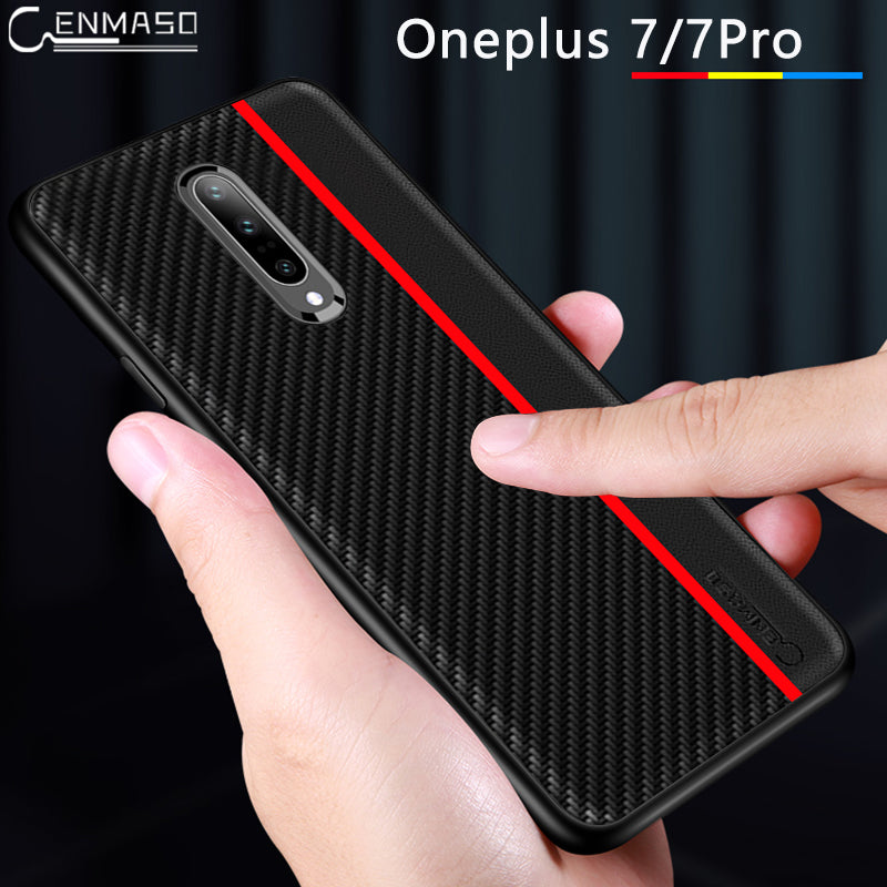 Oneplus 7 | 7 Pro Carbon Fiber Texture PU Leather Back Case Cover