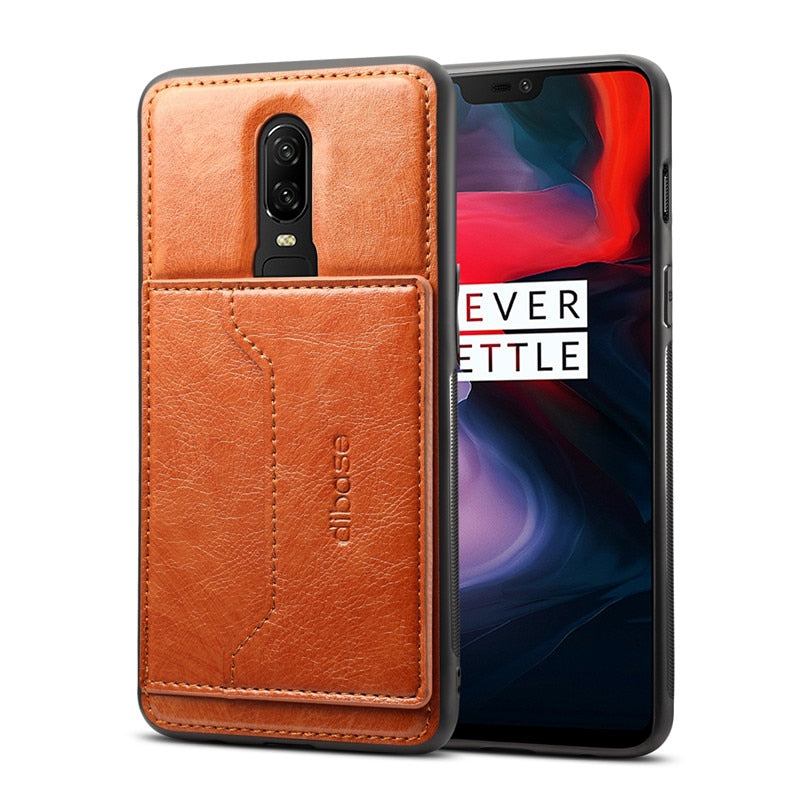 Oneplus 6 | 6T | 7 Horse Retro Magnetic Leather Wallet Holder Case | Cover