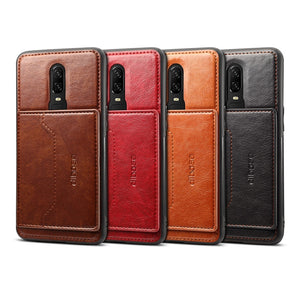 Oneplus 6 | 6T | 7 Horse Retro Magnetic Leather Wallet Holder Case | Cover