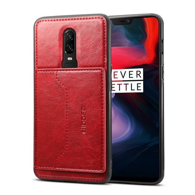 Oneplus 6 | 6T | 7 Horse Retro Magnetic Leather Wallet Holder Case | Cover