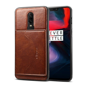 Oneplus 6 | 6T | 7 Horse Retro Magnetic Leather Wallet Holder Case | Cover