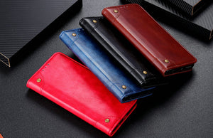 Magnetic Shockproof Luxury Leather Flip Case Cover for Oneplus 7 Pro