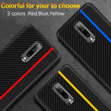 Oneplus 7 | 7 Pro Carbon Fiber Texture PU Leather Back Case Cover