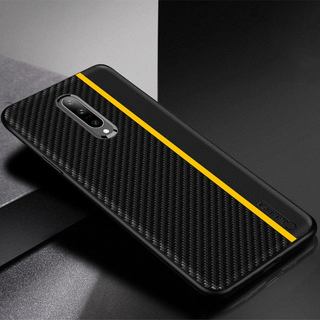 Oneplus 7 | 7 Pro Carbon Fiber Texture PU Leather Back Case Cover