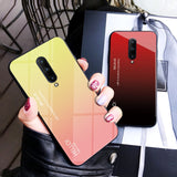 Luxury MUCHI Tempered Glass Gradient Soft Case Cover For ONEPLUS 7 Pro, 7