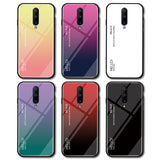 Luxury MUCHI Tempered Glass Gradient Soft Case Cover For ONEPLUS 7 Pro, 7