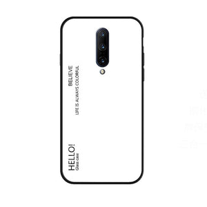 Luxury MUCHI Tempered Glass Gradient Soft Case Cover For ONEPLUS 7 Pro, 7