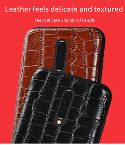 Oneplus 7 Pro, 7, 6, 6T Genuine Crocodile Garin Armor Leather Case & Back Cover