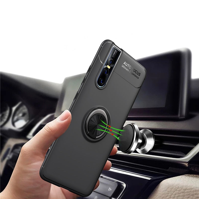 360 Degree Ring Finger Holder Car Magnet Case for Vivo V15 Pro