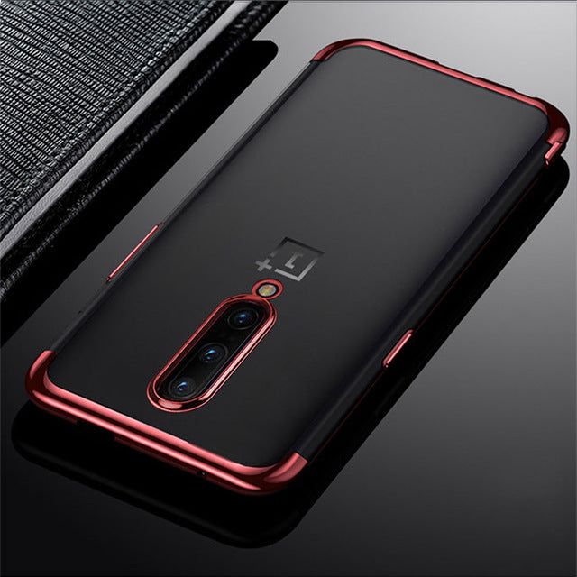 Electro Plating Silicone Shockproof Bumper Coloured Case For Oneplus 7 Pro, 7, 6, 6T