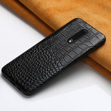 Genuine Leather Crocodile Grain Armour Case Cover for Oneplus 7 | 7 Pro | 6 & 6T