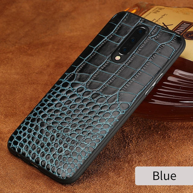 Oneplus 7 Pro, 7, 6, 6T Genuine Crocodile Garin Armor Leather Case & Back Cover