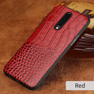 Oneplus 7 Pro, 7, 6, 6T Genuine Crocodile Garin Armor Leather Case & Back Cover