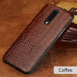 Genuine Leather Crocodile Grain Armour Case Cover for Oneplus 7 | 7 Pro | 6 & 6T