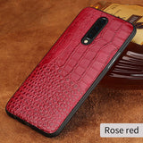 Genuine Leather Crocodile Grain Armour Case Cover for Oneplus 7 | 7 Pro | 6 & 6T