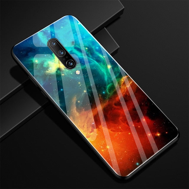 Oneplus 7 Pro, 7, 6, 6T Luxury Pattern Tempered Glass Armor Case & Back Covers