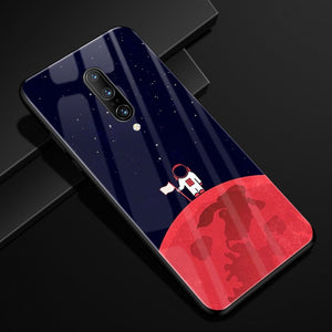 Oneplus 7 Pro, 7, 6, 6T Luxury Pattern Tempered Glass Armor Case & Back Covers