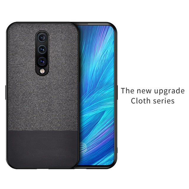 Cloth Fabric Silicone Soft Edge Protection Case for ONEPLUS 7 Pro, 7, 6T, 6