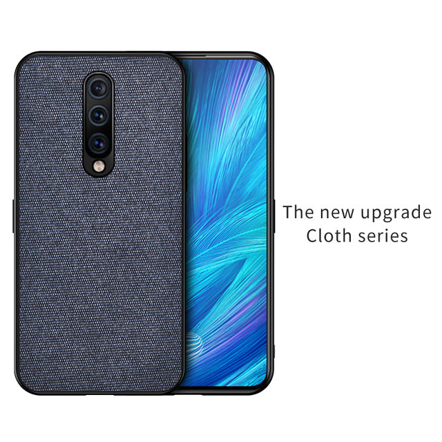 Cloth Fabric Silicone Soft Edge Protection Case for ONEPLUS 7 Pro, 7, 6T, 6