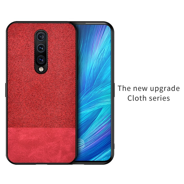 Cloth Fabric Silicone Soft Edge Protection Case for ONEPLUS 7 Pro, 7, 6T, 6