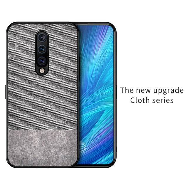 Cloth Fabric Silicone Soft Edge Protection Case for ONEPLUS 7 Pro, 7, 6T, 6