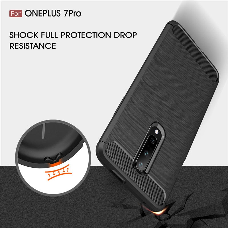 Silicone Hard Rubber Case Cover for Oneplus 7 Pro