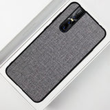 Fabric Pattern Luxury Skin Silicone Edge Case Cover for Vivo V15 Pro