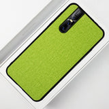 Fabric Pattern Luxury Skin Silicone Edge Case Cover for Vivo V15 Pro