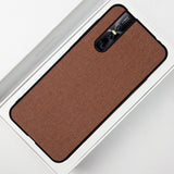 Fabric Pattern Luxury Skin Silicone Edge Case Cover for Vivo V15 Pro