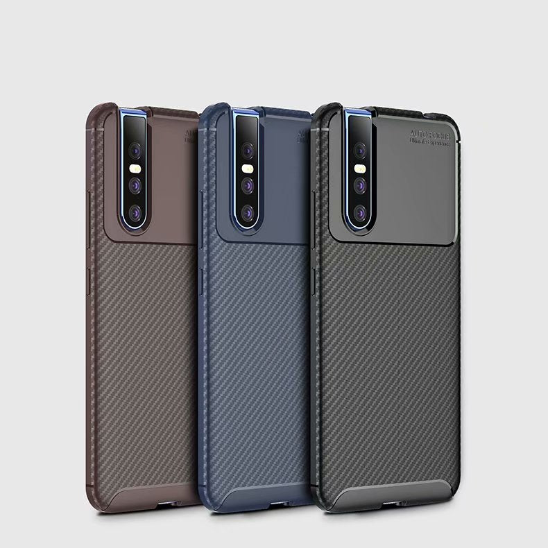 Professional Carbon Fibre Shockproof Premium Case Cover for Vivo V15 Pro