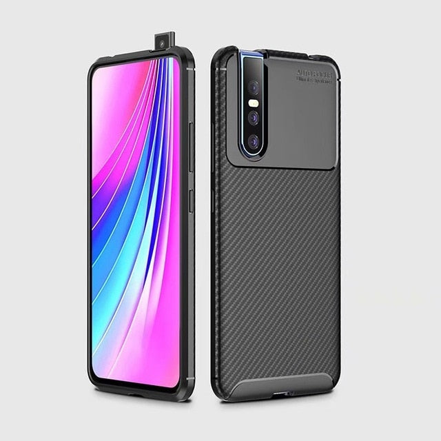 Professional Carbon Fibre Shockproof Premium Case Cover for Vivo V15 Pro