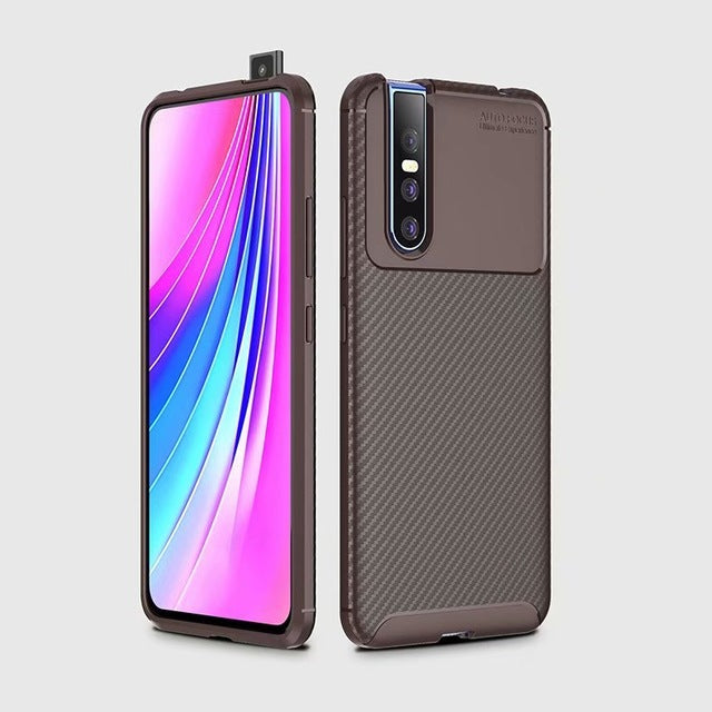 Professional Carbon Fibre Shockproof Premium Case Cover for Vivo V15 Pro