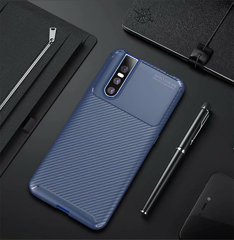 Professional Carbon Fibre Shockproof Premium Case Cover for Vivo V15 Pro