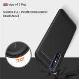 Premium Carbon Fibre Bumper Silicone Rubber Case Cover for Vivo V15 Pro