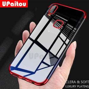 Luxury Plating Soft Silicone Transparent Case Cover for Vivo V15 | V15 Pro