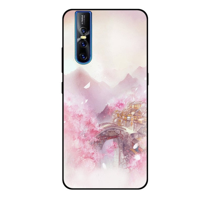 High Quality Art Painted Soft Silicone Skin Back Case Cover Vivo V15 & V15 Pro