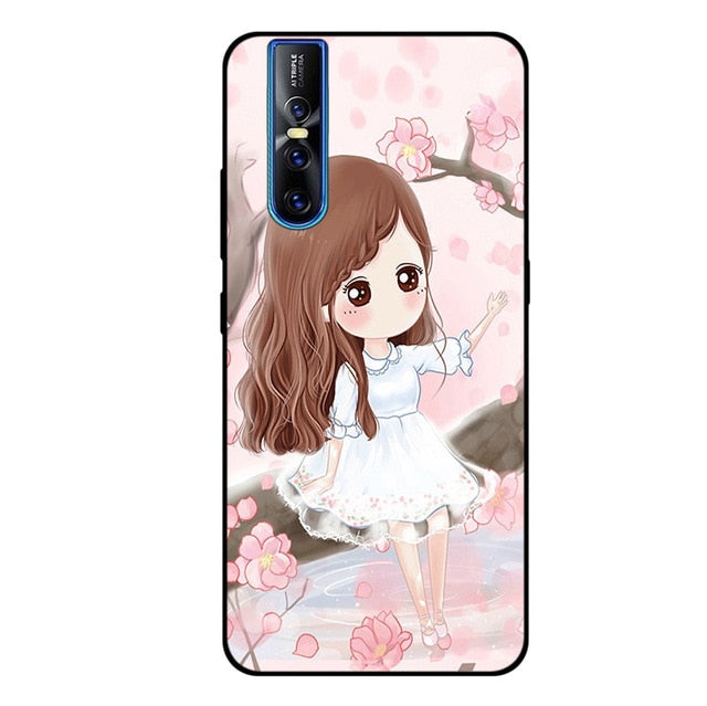 High Quality Art Painted Soft Silicone Skin Back Case Cover Vivo V15 & V15 Pro