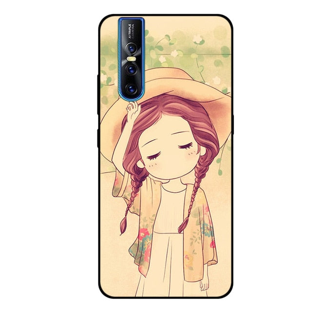 High Quality Art Painted Soft Silicone Skin Back Case Cover Vivo V15 & V15 Pro